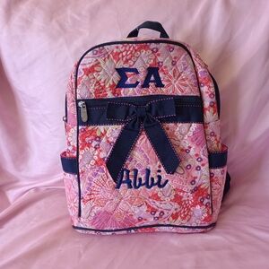 Belvah zip custom quilted backpack